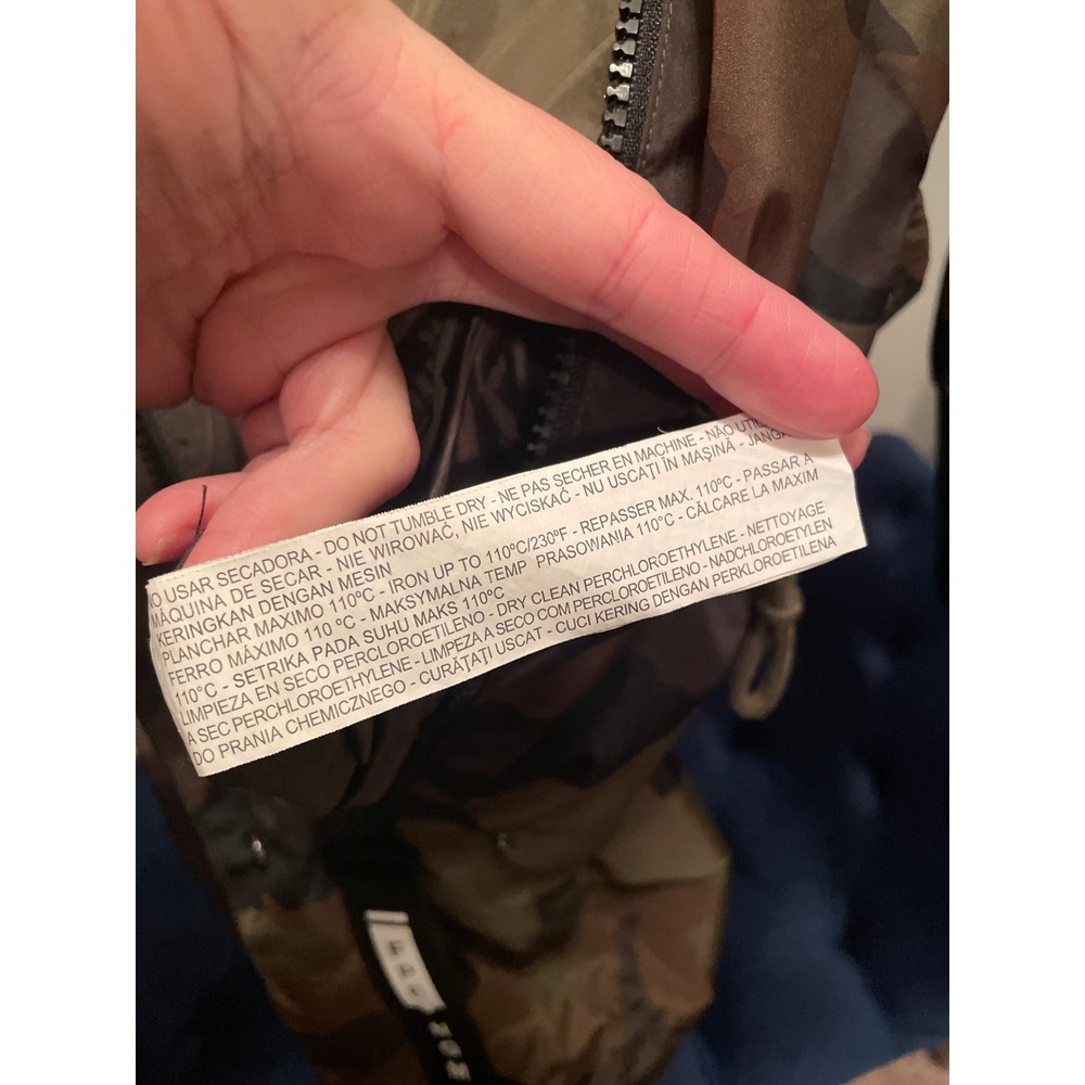 ZARA Camo Parka Jacket Small Lightweight Hooded Utility Military - Picture 9 of 10